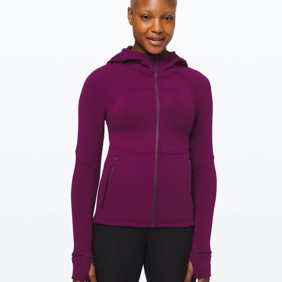 Lululemon Fleece Flurry Zip Up Hoodie Jacket Sweater Plum Marvel - Sz 8 - Picture 13 of 16